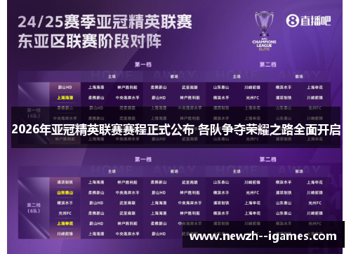 2026年亚冠精英联赛赛程正式公布 各队争夺荣耀之路全面开启 2026年亚冠精英联赛赛程正式公布 各队争夺荣耀之路全面开启